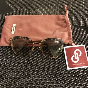 🕶 Miu Miu tortoise Aviator Sunglasses 🕶